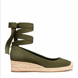 Tory Burch Green Heather 40mm Wedge Espadrille